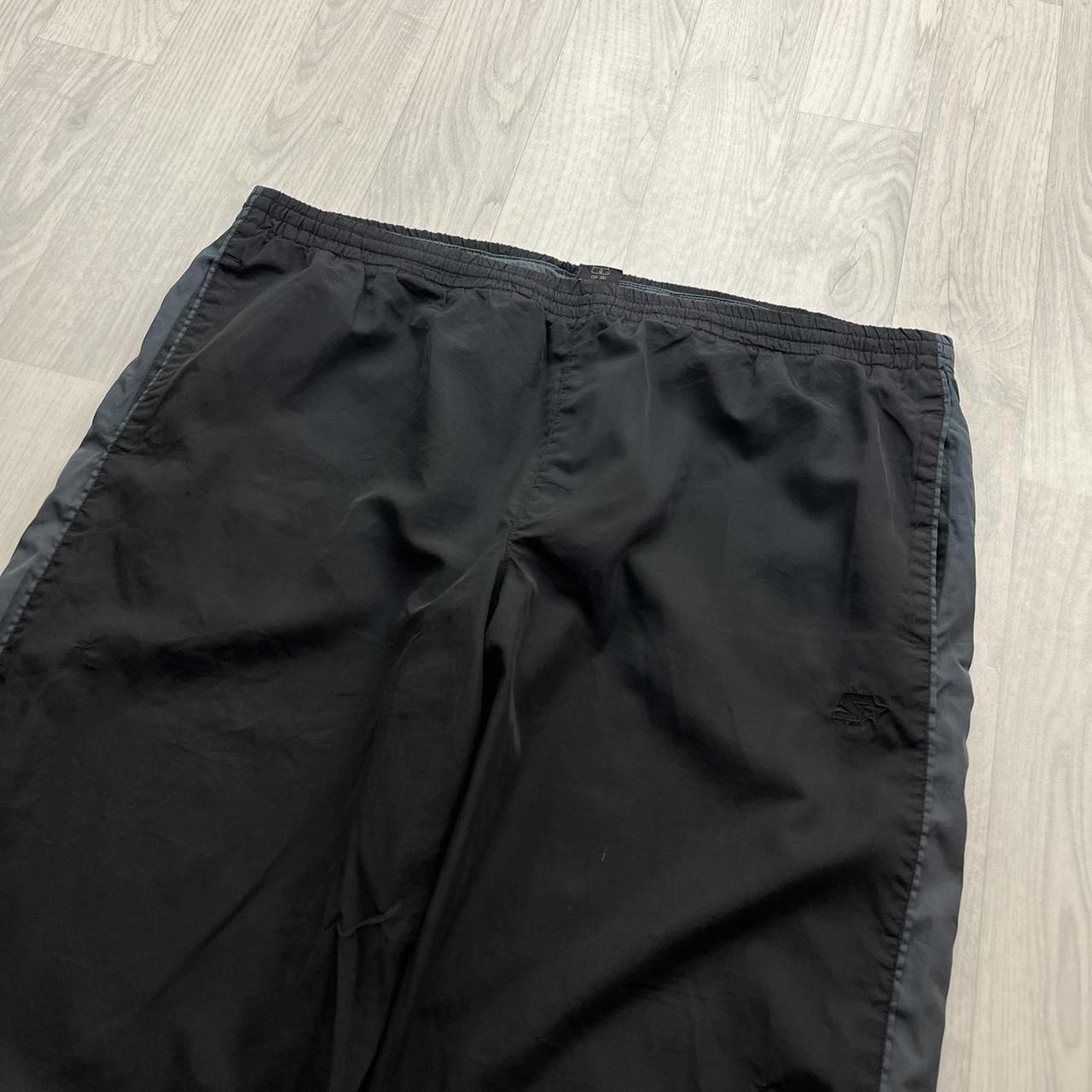 VINTAGE Y2K STARTER BAGGY TRACKSUIT BOTTOMS BLACK