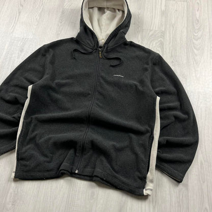 VINTAGE Y2K REEBOK ZIP FLEECE HOODIE GREY