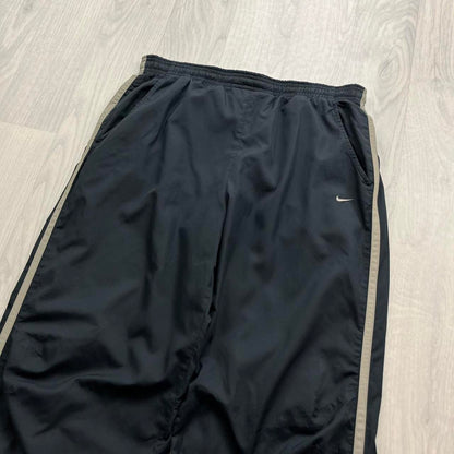 VINTAGE Y2K NIKE SIDE STRIPE BAGGY TRACKSUIT BOTTOMS NAVY