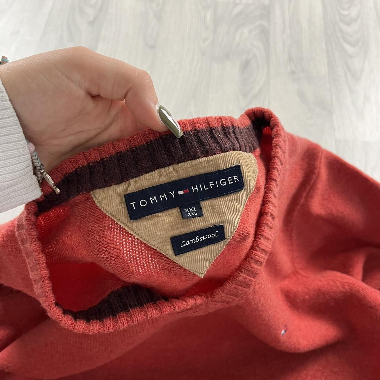 VINTAGE Y2K TOMMY HILFIGER CHUNKY KNITTED JUMPER RED