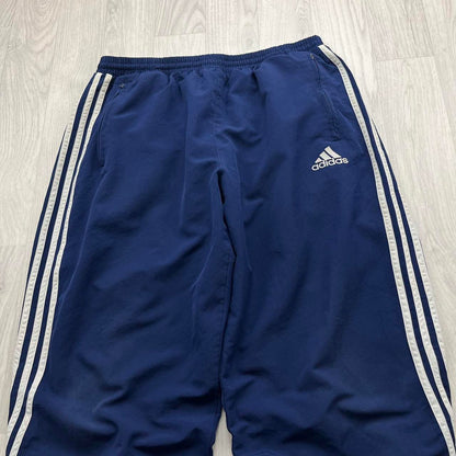 VINTAGE Y2K ADIDAS BAGGY TRACKSUIT BOTTOMS NAVY BLUE