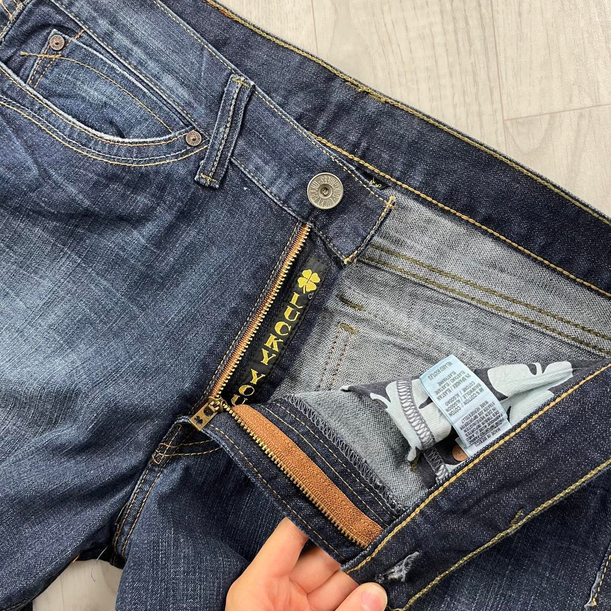 VINTAGE Y2K LUCKY BRAND BAGGY JEANS NAVY BLUE