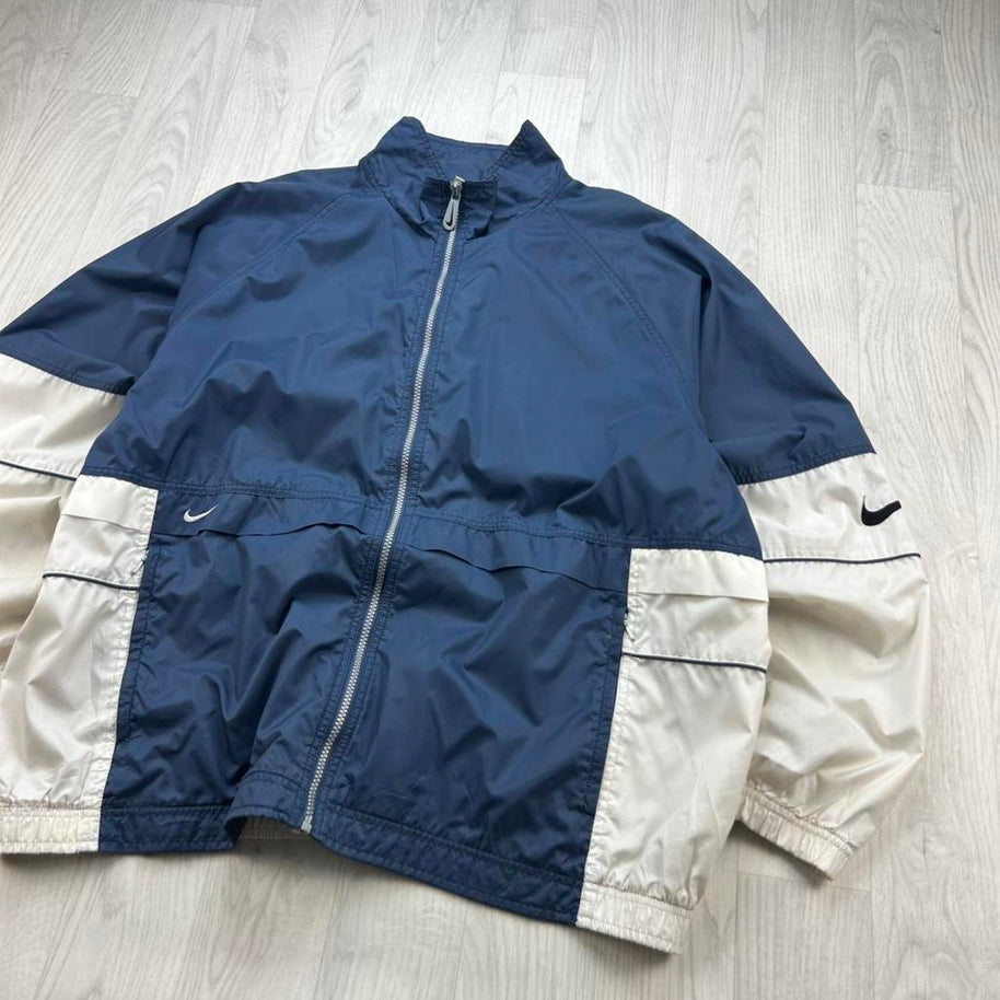 VINTAGE Y2K NIKE WINDBREAKER JACKET NAVY / WHITE