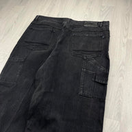 VINTAGE Y2K BROOKLYN XPRESS WIDE LEG CARGO JEANS BLACK
