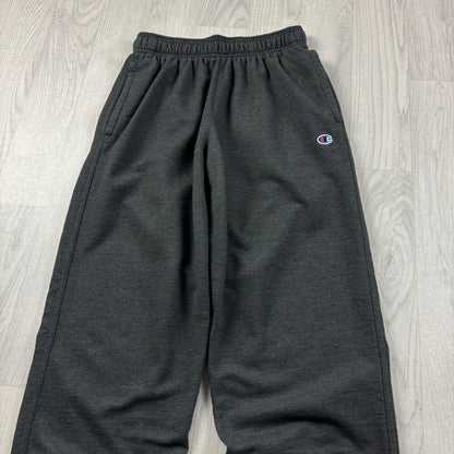 VINTAGE 00s CHAMPION STRAIGHT LEG COTTON SWEATPANTS CHARCOAL GREY