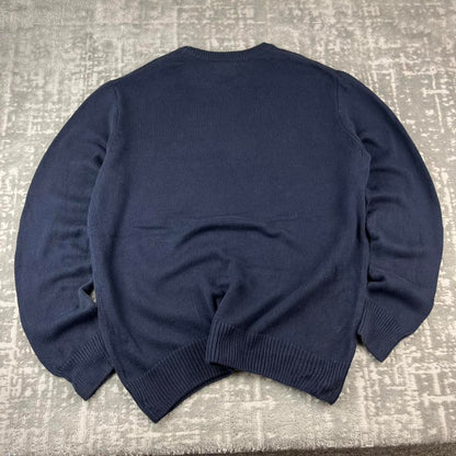 VINTAGE Y2K CHAPS CHUNKY ESSENTIAL KNITTED JUMPER NAVY