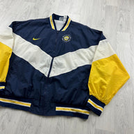 VINTAGE 90s NIKE MICHIGAN WOLVERINES TRACK JACKET NAVY / YELLOW