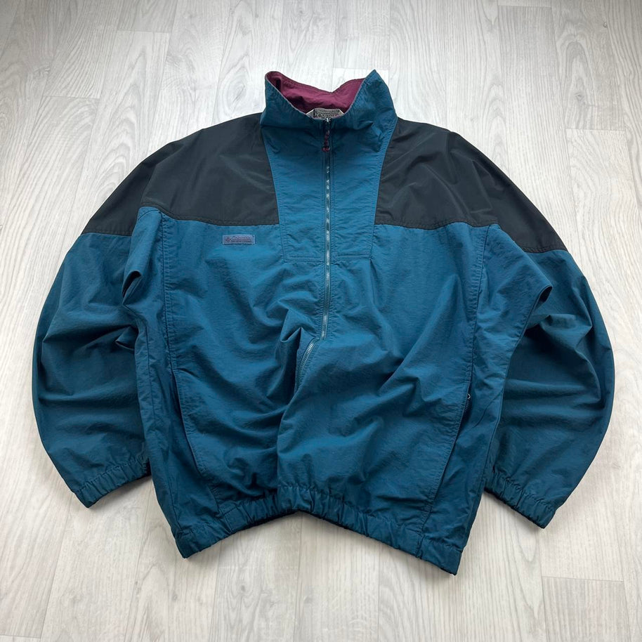 VINTAGE Y2K COLUMBIA WINDBREAKER JACKET TEAL