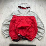 VINTAGE Y2K COLUMBIA TECHNICAL WINDBREAKER JACKET GREY / RED