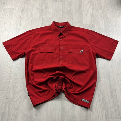 VINTAGE Y2K AIRWALK SHORT SLEEVE SHIRT RED