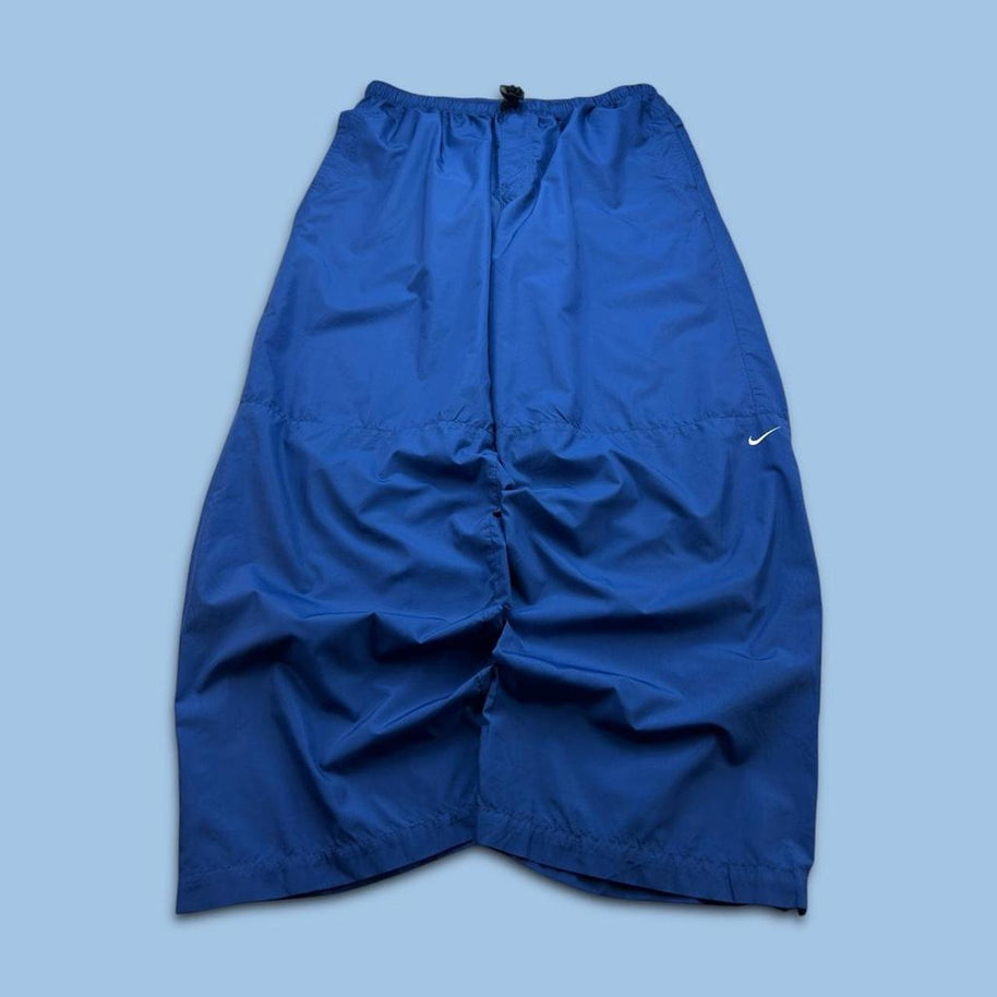 VINTAGE Y2K NIKE WIDE LEG UTILITY TRACKSUIT BOTTOMS BLUE