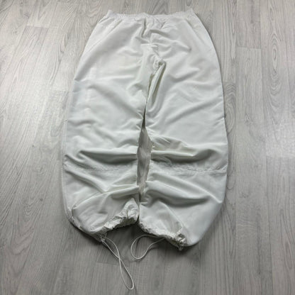 VINTAGE Y2K PUMA TECHNICAL BAGGY TRACKSUIT BOTTOMS WHITE