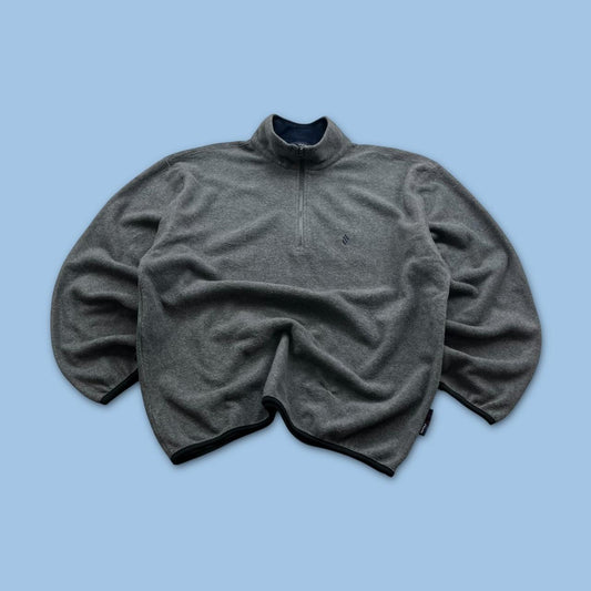 VINTAGE Y2K NAUTICA QUARTER ZIP FLEECE GREY