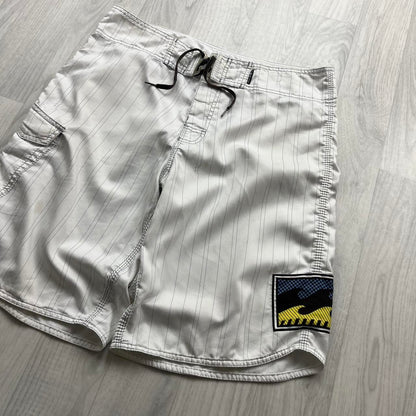 VINTAGE Y2K BILLABONG BAGGY BOARD SHORTS WHITE