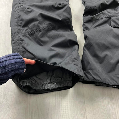 VINTAGE Y2K SURFANIC LOW RISE BAGGY SKI PANTS SALOPETTES BLACK