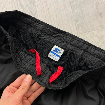 VINTAGE Y2K STARTER BAGGY TRACKSUIT BOTTOMS BLACK