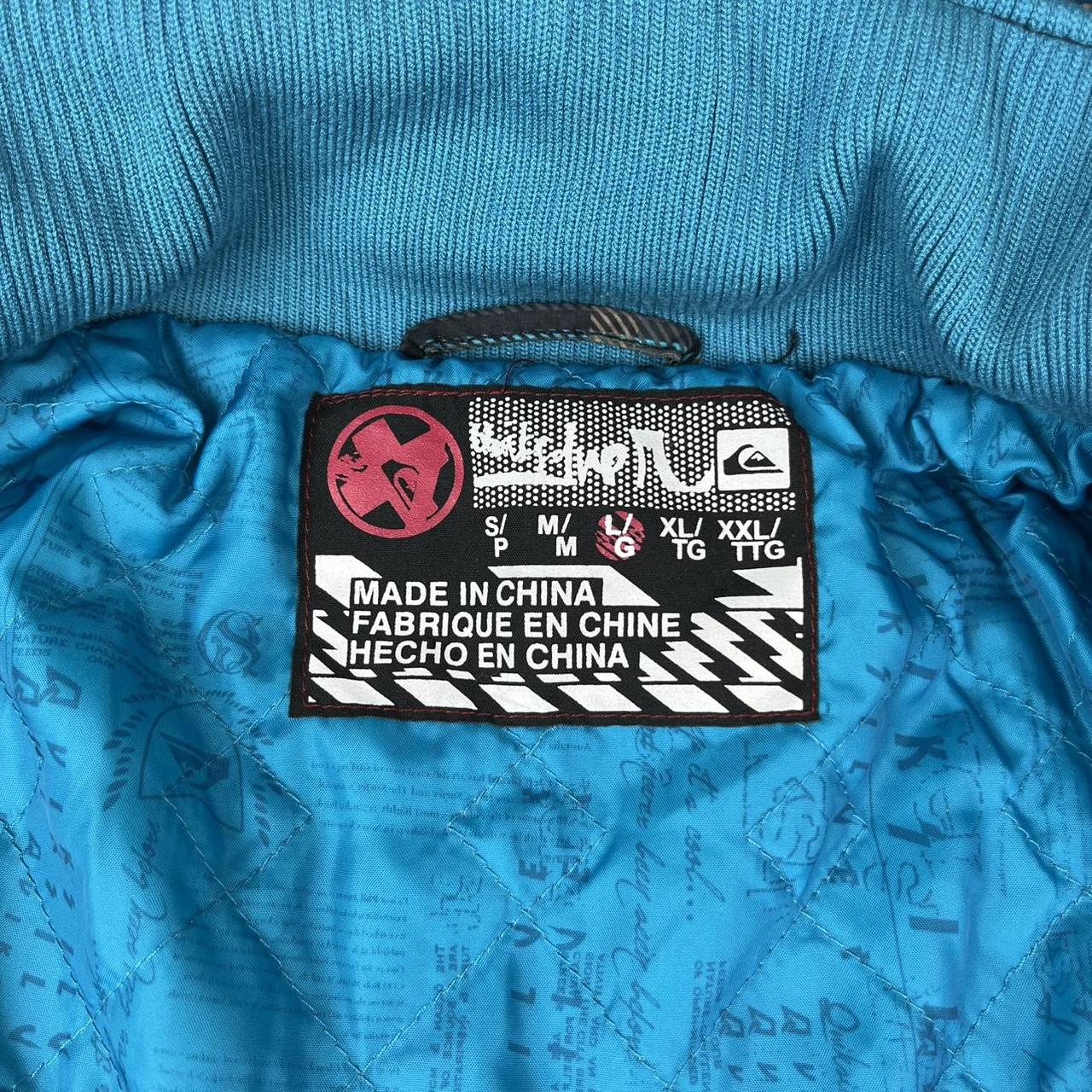 VINTAGE Y2K QUIKSILVER PLAID CHECKERED HOODED SKI JACKET BROWN