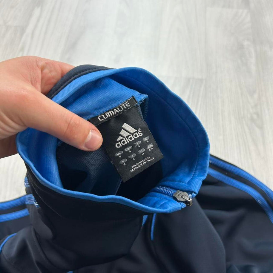 VINTAGE Y2K ADIDAS ZIP UP TRACK JACKET NAVY BLUE