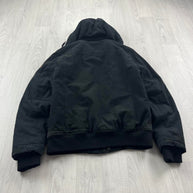 VINTAGE Y2K CLOCKHOUSE HOODED WORKWEAR BOMBER JACKET BLACK