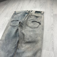 VINTAGE Y2K G STAR STRAIGHT LEG FADED JEANS LIGHT BLUE