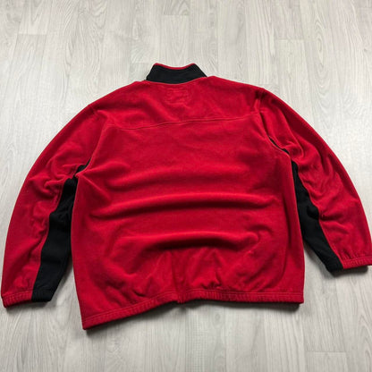 VINTAGE Y2K REEBOK ATLANTA FALCONS QUARTER ZIP FLEECE SWEATSHIRT BLACK RED