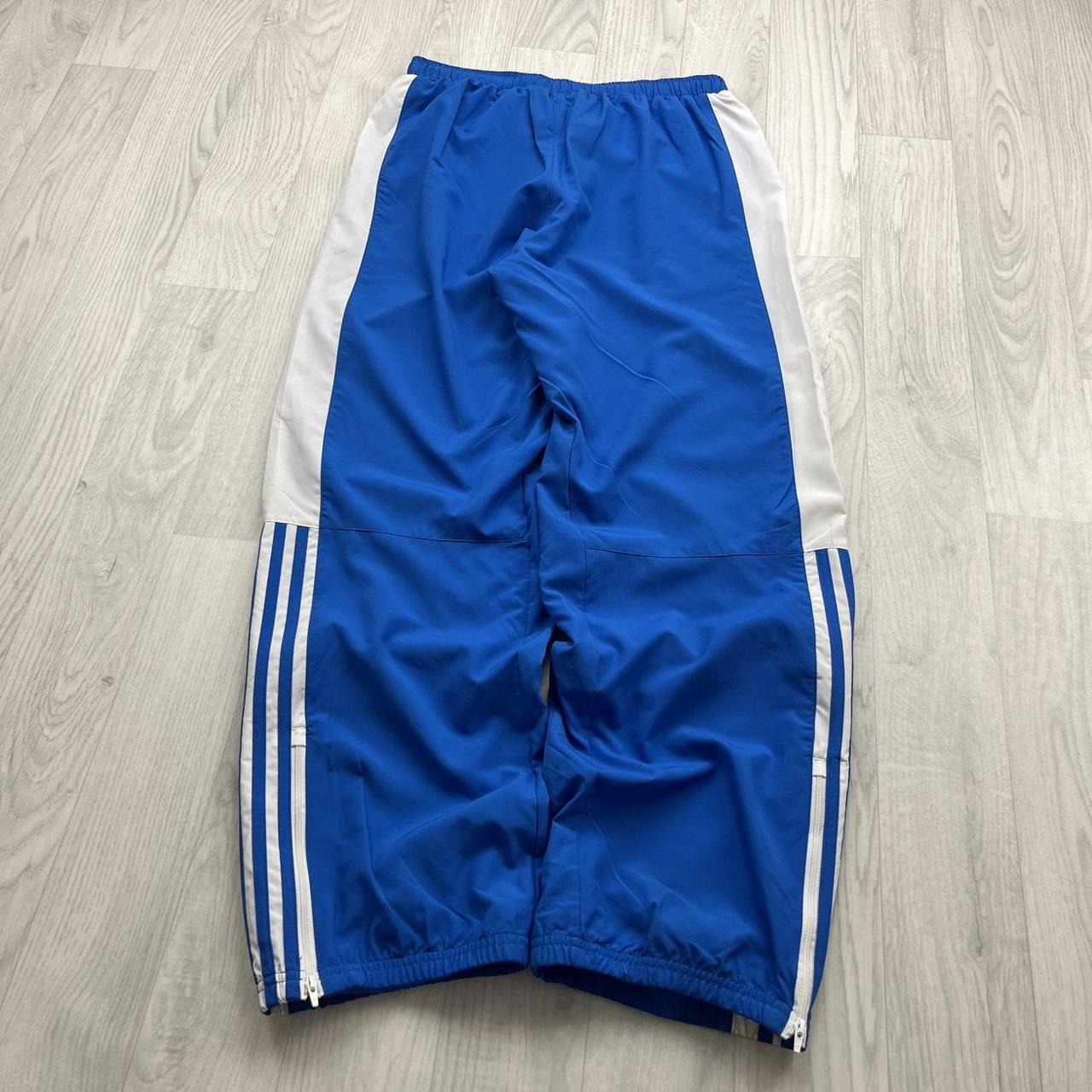 VINTAGE Y2K ADIDAS BAGGY TRACKSUIT BOTTOMS BLUE