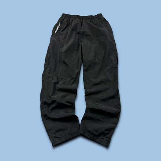 VINTAGE Y2K REEBOK STRAIGHT LEG TRACKSUIT BOTTOMS BLACK