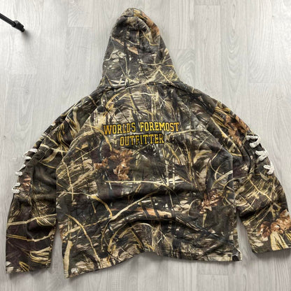 VINTAGE CABELAS REALTREE SPELL OUT HOODIE CAMO