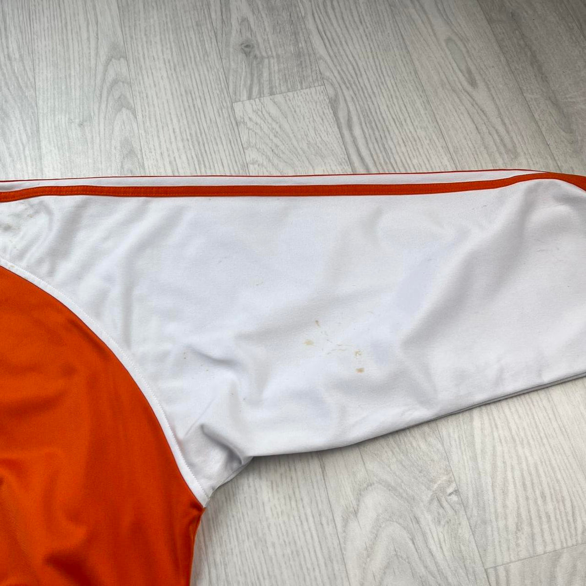 VINTAGE Y2K ADIDAS ZIP UP BOMBER TRACK JACKET ORANGE / WHITE