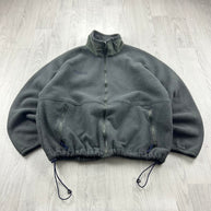 VINTAGE 90s COLUMBIA ZIP UP FLEECE JACKET KHAKI GREEN