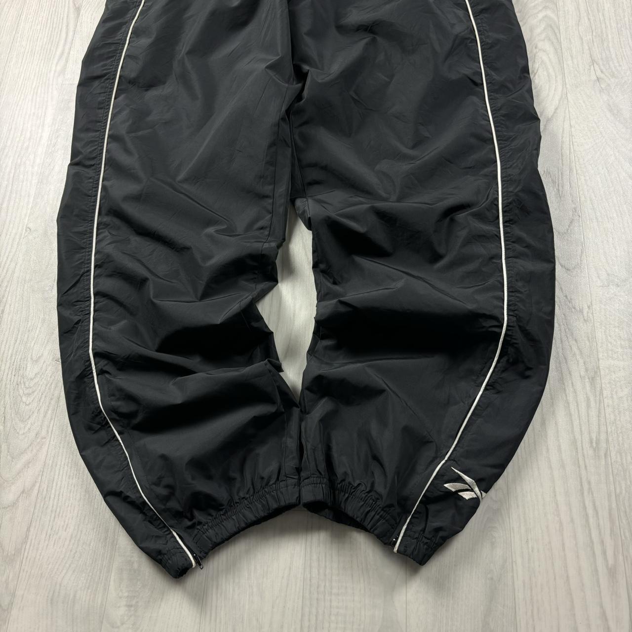VINTAGE Y2K REEBOK BAGGY TRACKSUIT BOTTOMS BLACK