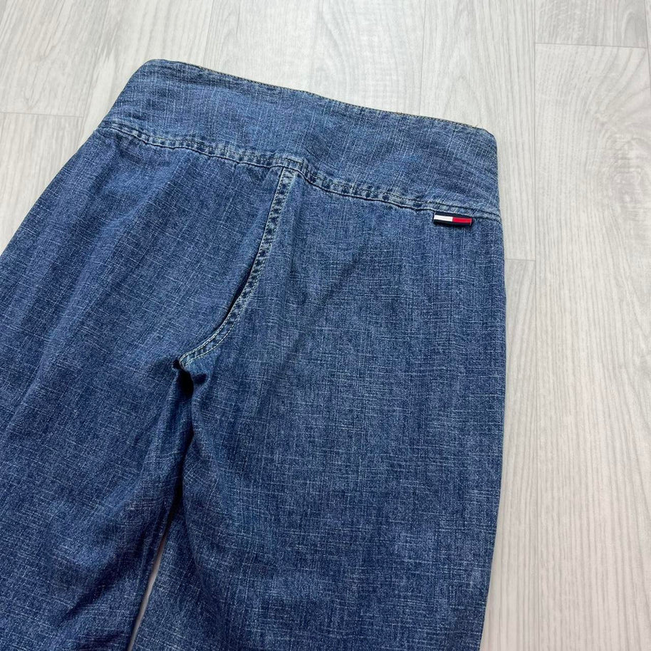 VINTAGE Y2K TOMMY HILFIGER LOW RISE FLARED JEANS BLUE