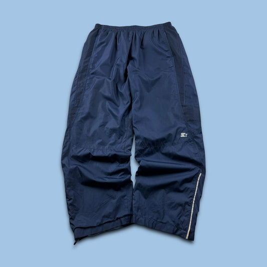 VINTAGE Y2K STARTER BAGGY TRACKSUIT BOTTOMS NAVY