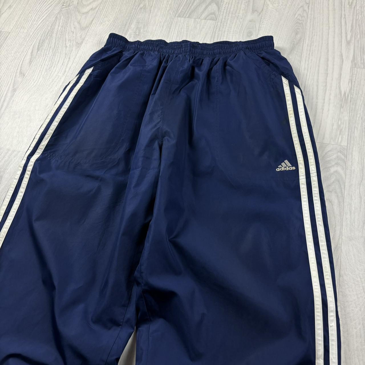 VINTAGE Y2K ADIDAS BAGGY TRACKSUIT BOTTOMS NAVY