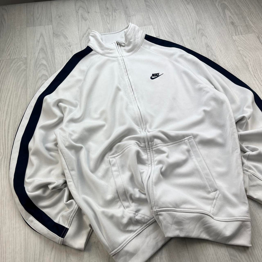VINTAGE Y2K NIKE ZIP UP TRACK JACKET WHITE