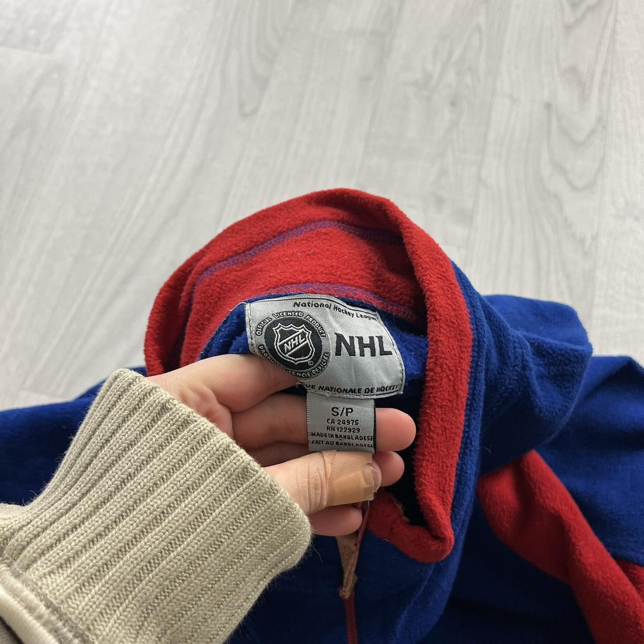 VINTAGE Y2K NHL ZIP UP TECHNICAL FLEECE BLUE RED