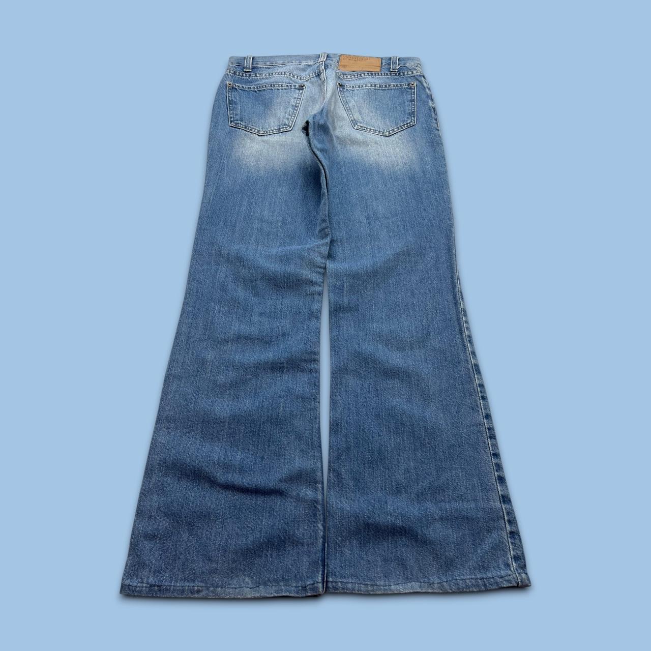 VINTAGE Y2K BENETTON LOW RISE BOOTCUT JEANS BLUE