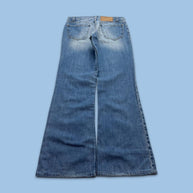 VINTAGE Y2K BENETTON LOW RISE BOOTCUT JEANS BLUE