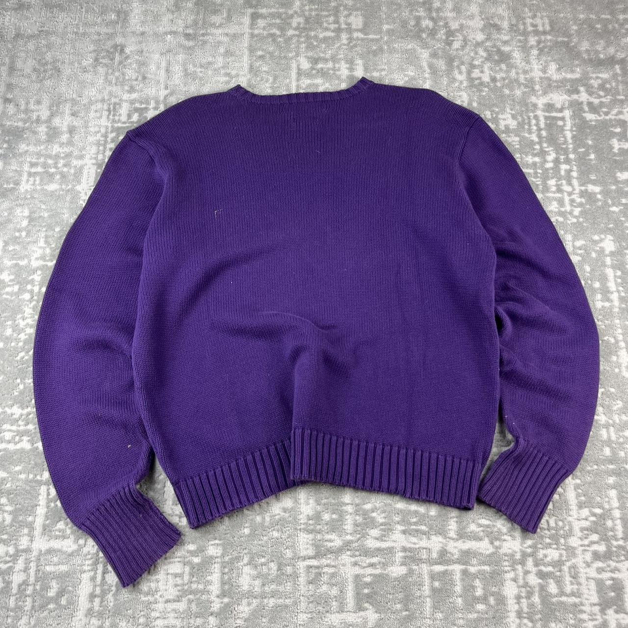 VINTAGE Y2K RALPH LAUREN CHUNKY ESSENTIAL KNITTED JUMPER PURPLE