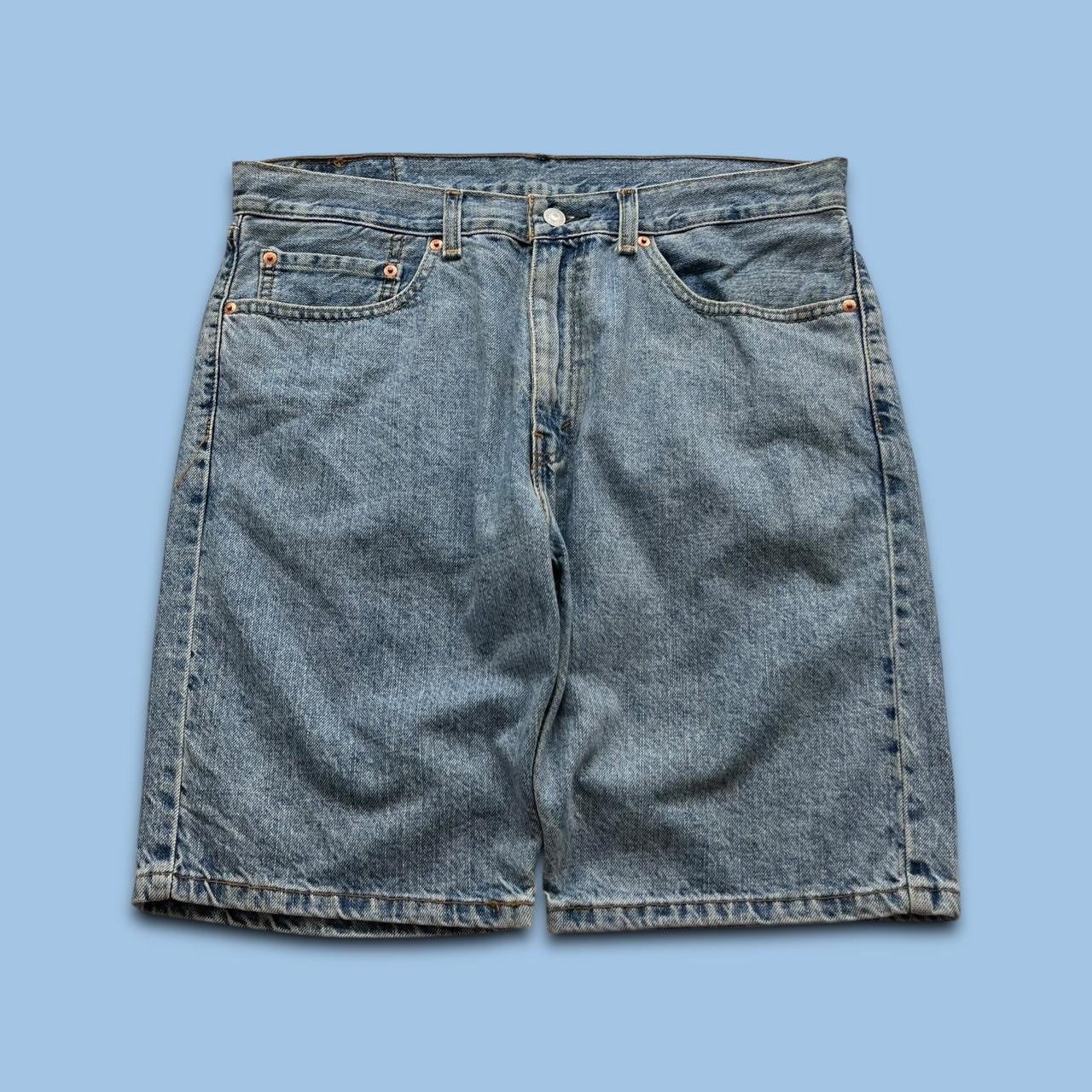 VINTAGE 00s LEVIS 505 BAGGY JORTS BLUE