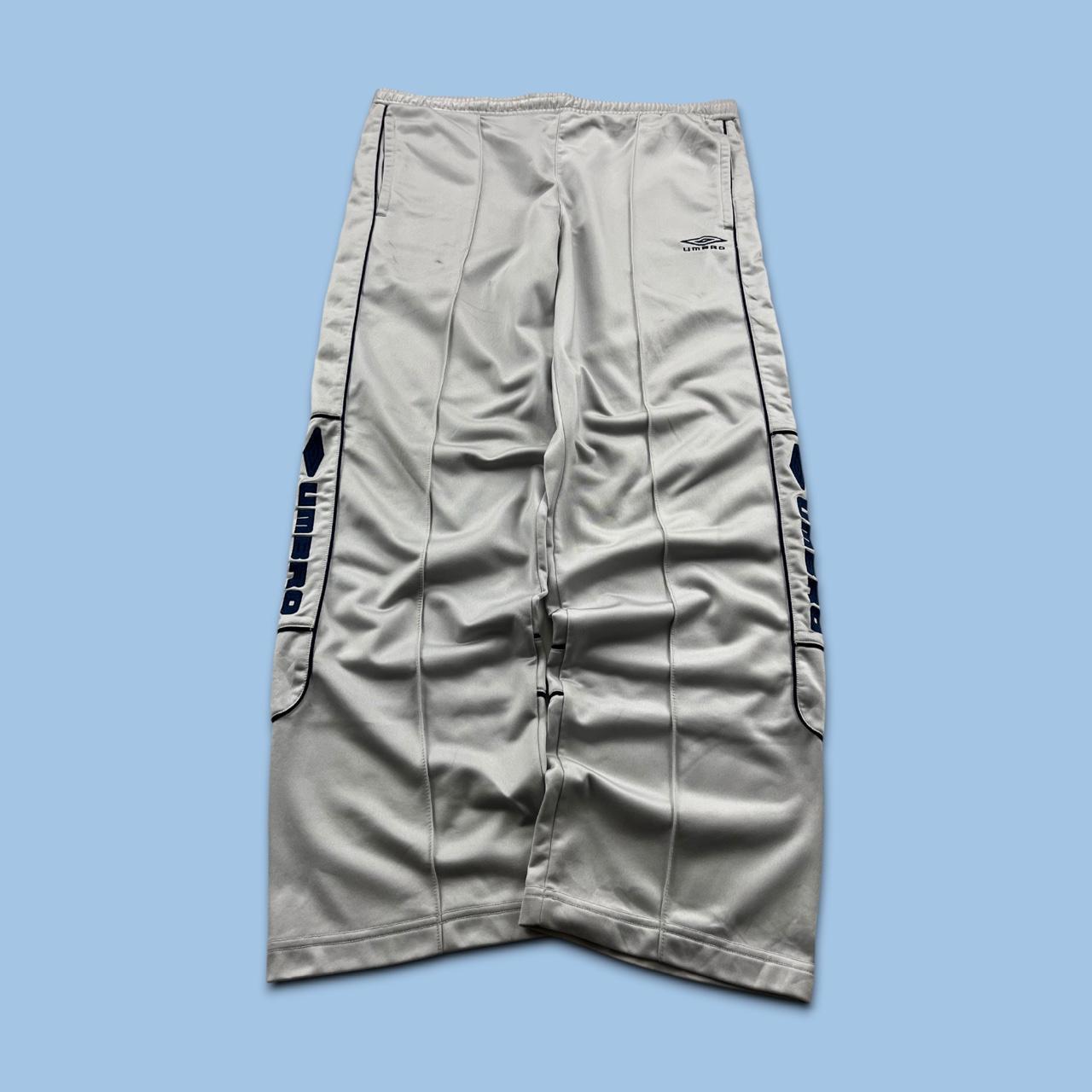 VINTAGE 90s UMBRO LOW RISE TRACKSUIT BOTTOMS GREY