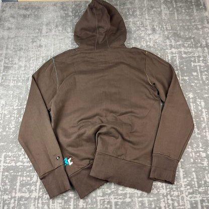 VINTAGE Y2K RIPCURL SPELL OUT ZIP UP HOODIE BROWN