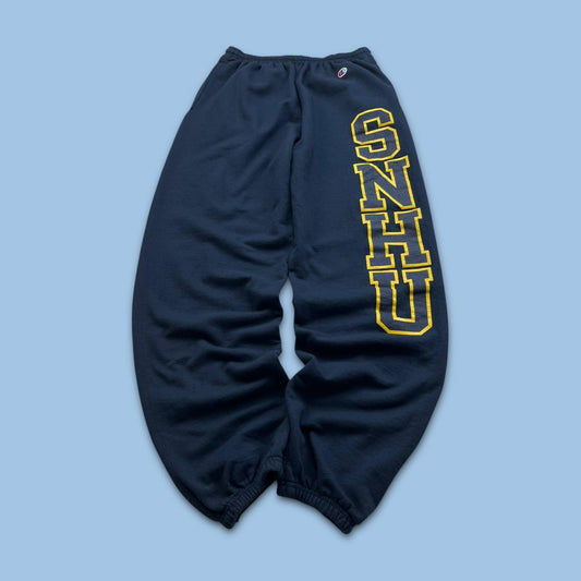 VINTAGE Y2K CHAMPION SNHU BAGGY COTTON SWEATPANTS NAVY