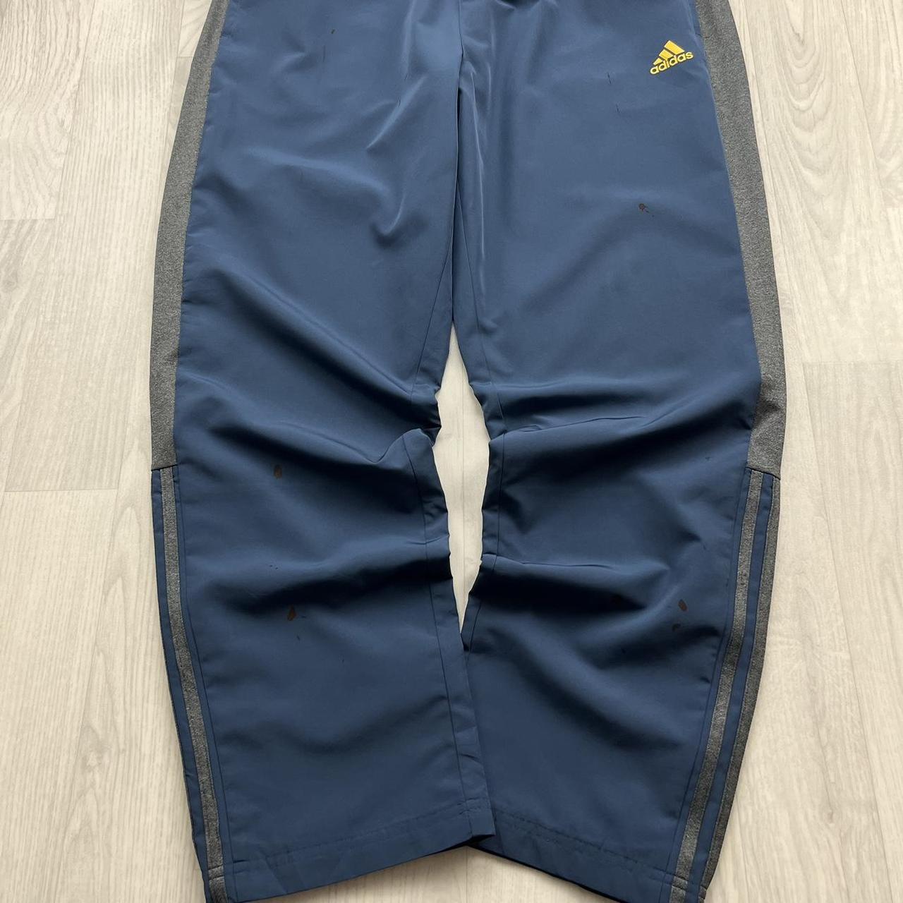 VINTAGE Y2K ADIDAS BAGGY TRACKSUIT BOTTOMS NAVY BLUE