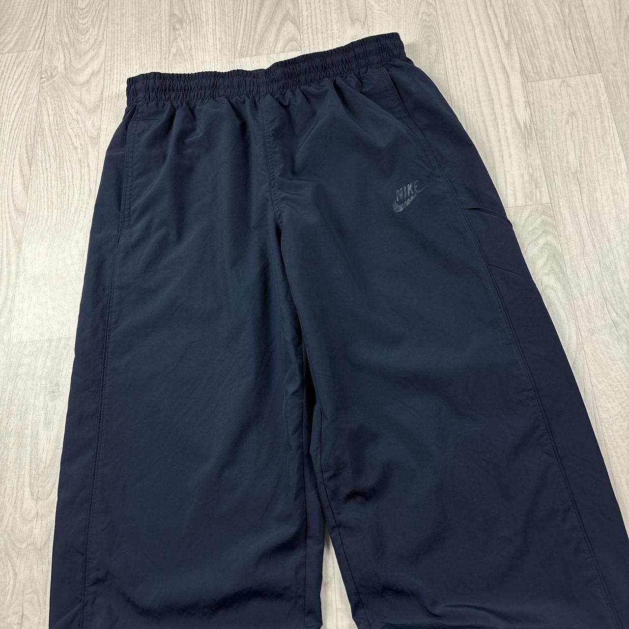 VINTAGE Y2K NIKE WIDE LEG BAGGY TRACKSUIT BOTTOMS NAVY