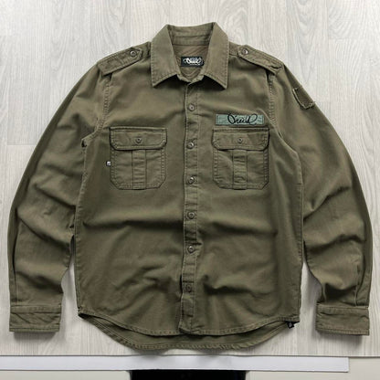 VINTAGE O’NEILL LONG SLEEVE UTILITY SHIRT KHAKI