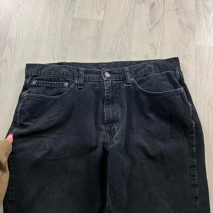 VINTAGE LEVIS 514 WHITE TABS STRAIGHT LEG CORDUROY JEANS BLACK