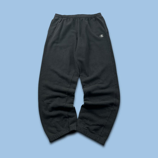 VINTAGE 00s CHAMPION BAGGY COTTON SWEATPANTS BLACK