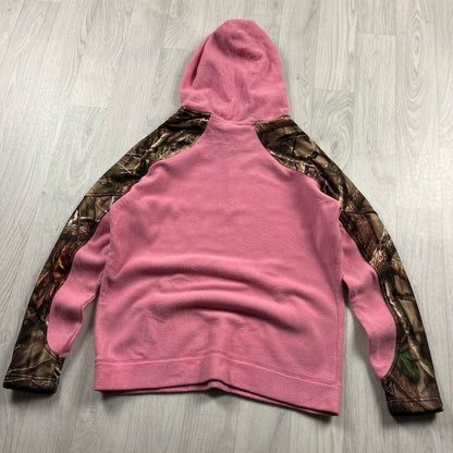 VINTAGE REALTREE QUARTER ZIP FLEECE HOODIE CAMO PINK