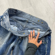 VINTAGE Y2K G STAR BAGGY JEANS BLUE